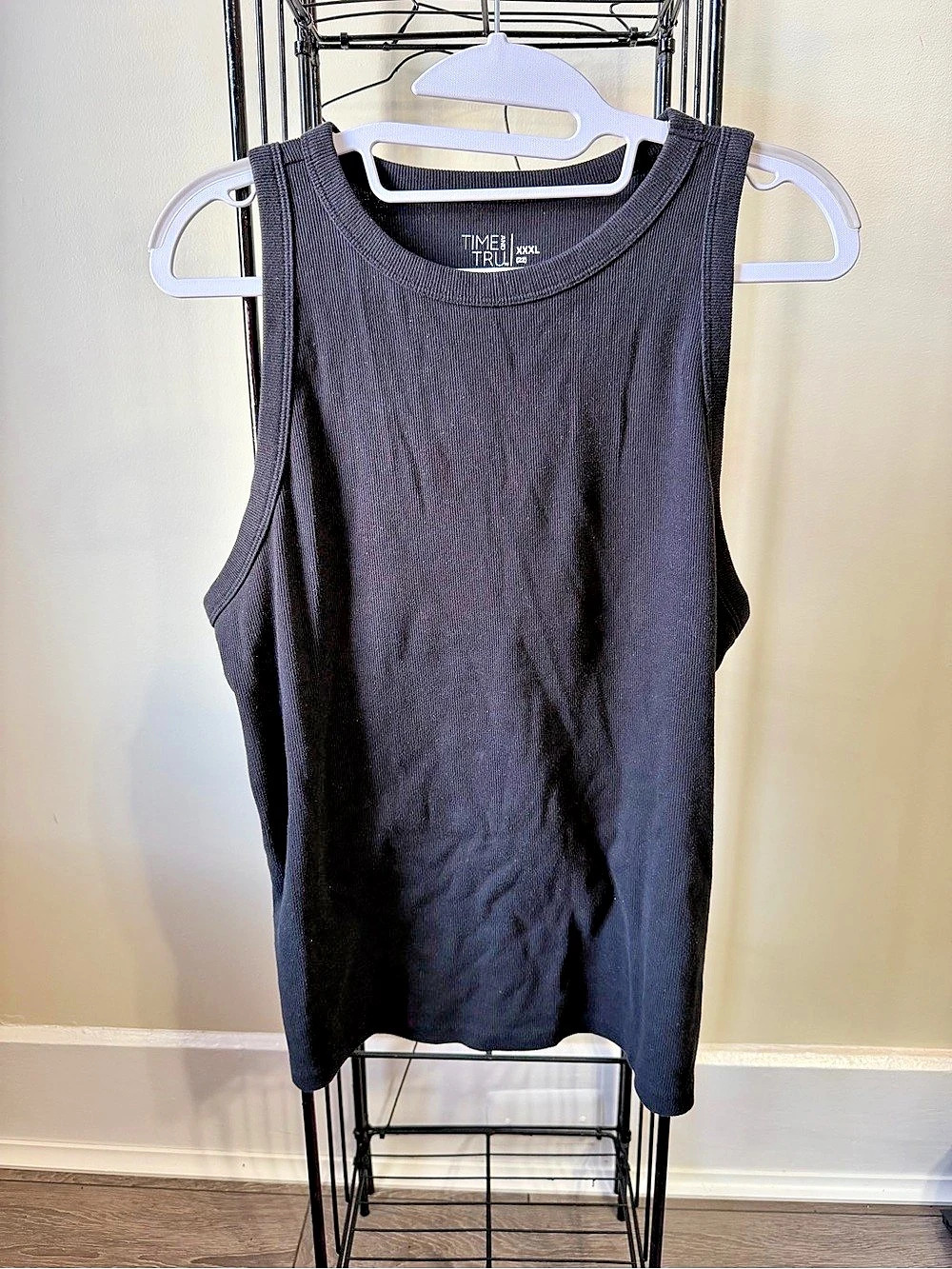 Time and Tru Ribbed Tank Top in Black Size 3XL (22) Like New